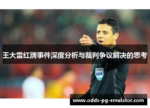 王大雷红牌事件深度分析与裁判争议解决的思考